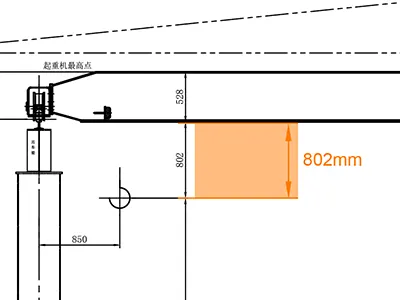 Low Headroom Wire Rope Electric Hoist Headroom
