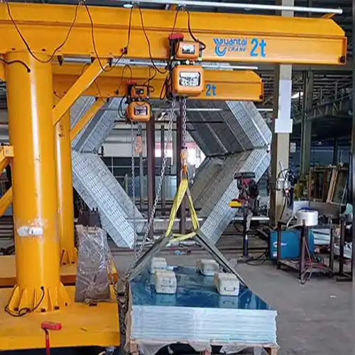 Electric powered portable jib cranes