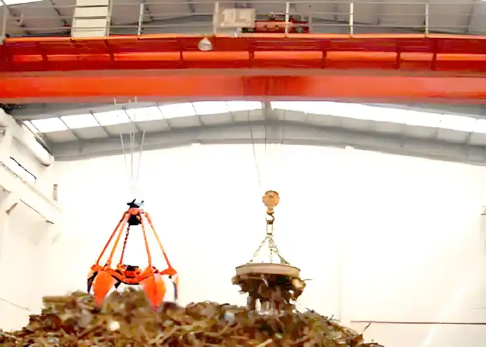 QP Type of Two Purpose Double Girder Overhead Crane with Grab & Magnet