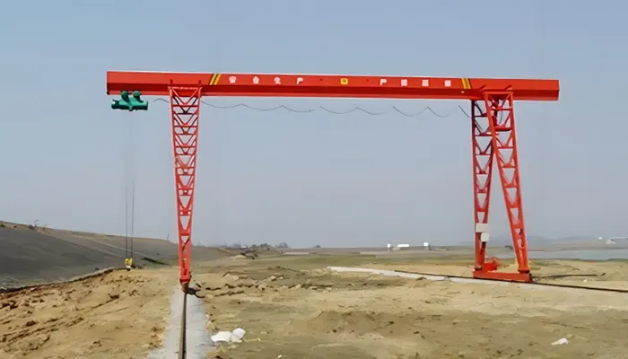 double cantilevered gantry crane for material handling with extended reach 