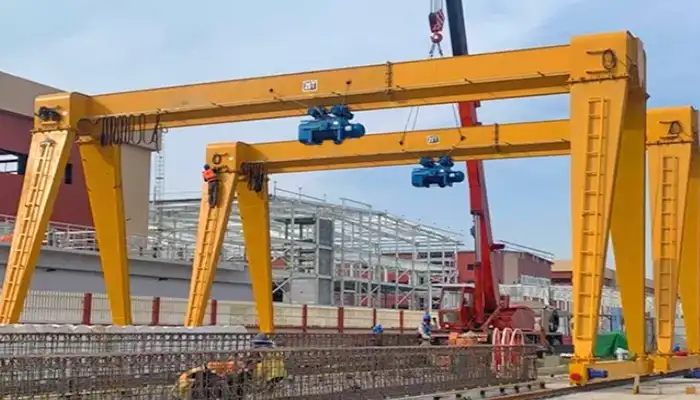 precasting yard gantry crane, tandem lifting 