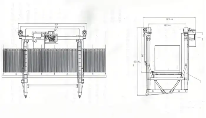 straddle carrier crane specifications for 60 ton project