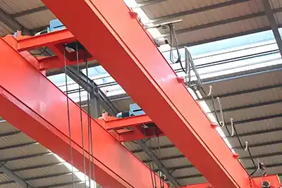 European double girder open winch&nbsp;overhead bridge crane with double trolleys