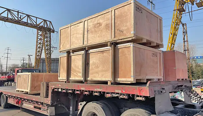 5 ton overhead crane kit packed for delivery to port for pakistan 