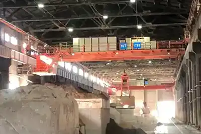 Automatic overhead crane with grab bucket - overhead grab bucket crane for sale