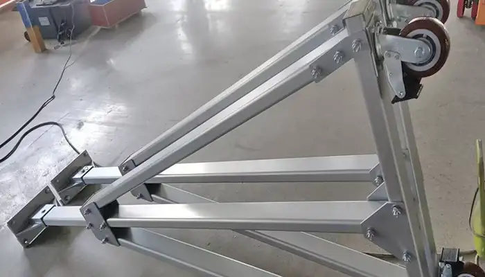 ground beam and rollers of aluminum gantry crane