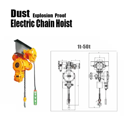 Explosion proof electric chain hoist 1 ton 50 ton for explosive dusty working environments 
