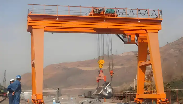 Gantry Crane with Two-Hook European-Style Open Winch Trolley