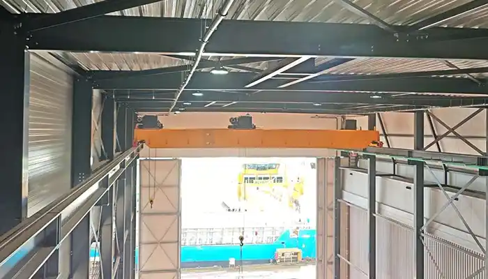double hoist overhead crane for low limited space workshops- European style double girder overhead crane 