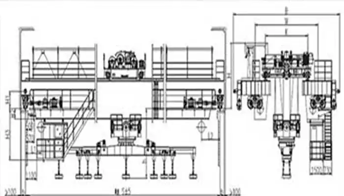 Lower rotating electromagnetic carrier-beam overhead crane