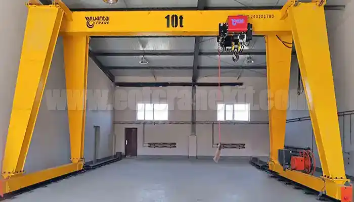 European style single girder gantry crane