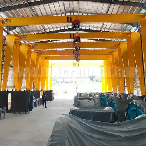 European style single girder gantry, economical hoist cranes solution 