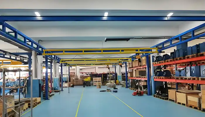 freestanding crane system for multiple bays 