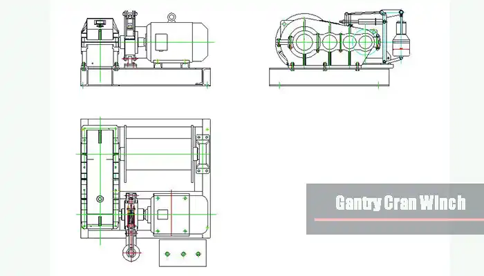 Hoisting Winch Upgrade of slipway gantry crane 30 ton Hoisting Winch Upgrade of slipway gantry crane 30 ton