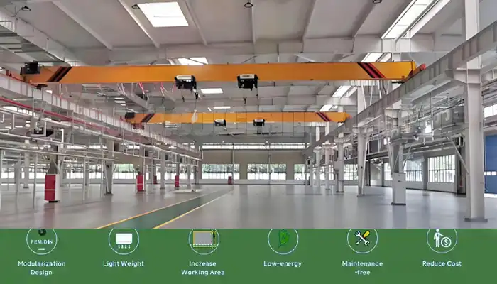 Multiple Overhead Cranes for Tandem Lifting for Larges or long Loads Handling and Improve Efficiency 