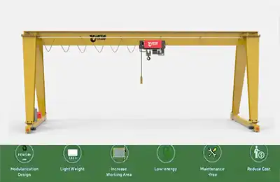 Single-Girder Gantry Crane System for Sale Indonesia