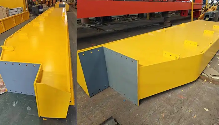 main girder of 60 ton overhead crane double girder , with a span length of 18.55 meters