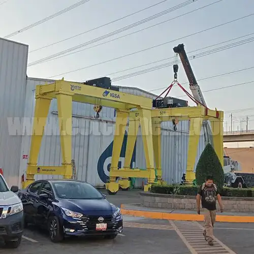 A Frame rubber tyred gantry crane 