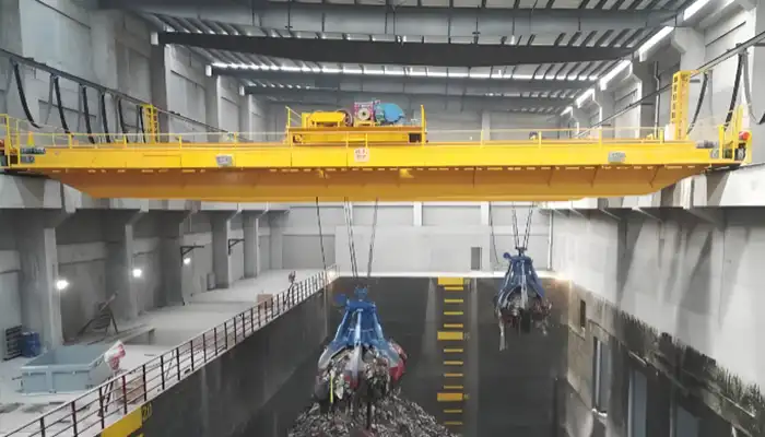 Calculate Waste Grab Crane Capacity for 500–600 TPD MSW