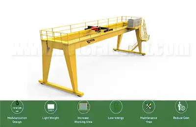 Double girder goliath crane with full gantry crane design
