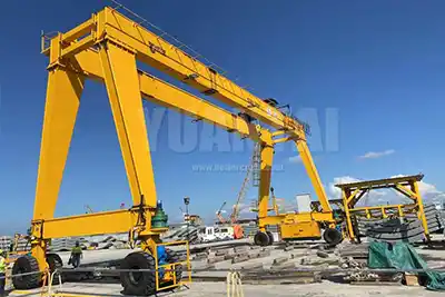 double girder rtg gantry crane with eurpeans tyle low headroom hoist trolley 