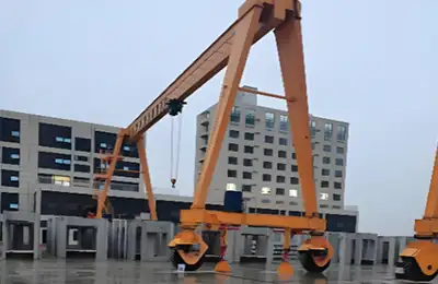 Single girder rtg gantry crane with European style wire rope hoist 