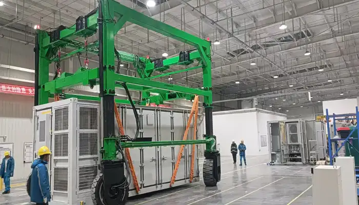Straddle Carrier for Energy Storage Container Handling 30–60 Ton Capacity