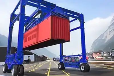 container straddle carrier- rubber tyred straddle crane for port container handling 
