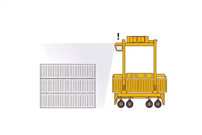 anticollision straddle carrier