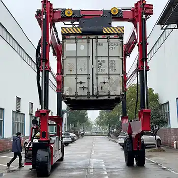 Telescopic Toplift Straddle Carrier for Container Handling