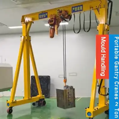 2 Ton Portable Gantry Crane for Mold Handling | Die Crane