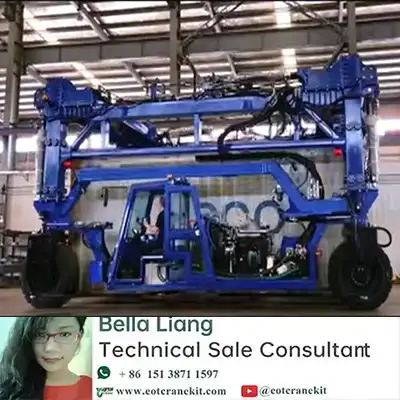40 Ton Chain Type Straddle Carrier Handle Containers