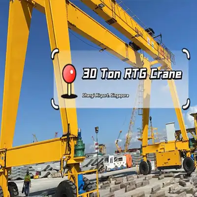 30 Ton Rubber Tyred Gantry Crane Work in Tunnel Construction