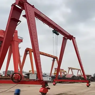 16 Ton Mobile Gantry Crane Work with Rubber Tyred Wheels