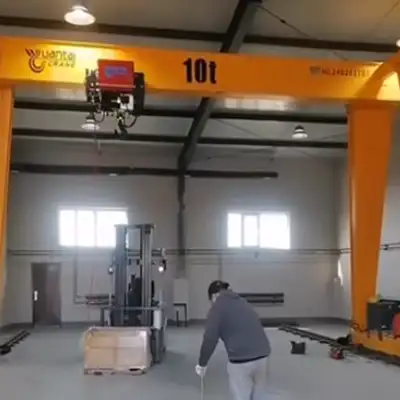10 Ton Gantry Crane Mongolia | FEM Single Girder Crane on Uneven Ground