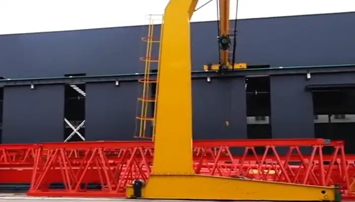 L leg semi gantry crane for outdoor use for heavy material handling with capacity 1 to 20 ton