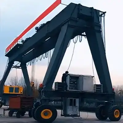 5 to 80 Ton Double Girder RTG Crane | A Frame Rubber Tyred Gantry Crane