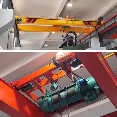 Low Headroom Double Girder Overhead Crane | Suspended Crab Hoist Trolley