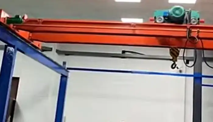 freestanding double girder overhead crane video screen short