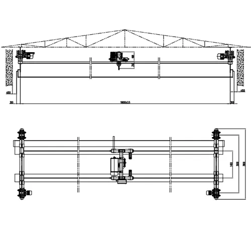 Double Girder Underhung Crane 3 Ton S19m H7m M5